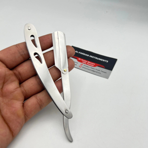 Navaja de Afeitar Profesional para Barbería, Cuchilla de Acero Inoxidable de un Solo Filo, Corte Recto, Tipo Turco - Product Image 1