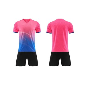 Men's V-Neck Short Sleeve <b>Soccer</b> Jersey Set Gradient Color Moisture Wicking Polyester Athletic Fit All Seasons Apparel - Product Image 5
