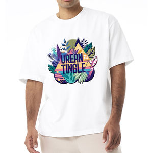 Camiseta Oversize 100% Algodón para Hombre con Logotipo y Diseño Personalizados, Impresión Puff con Logotipo Frontal - Product Image 1