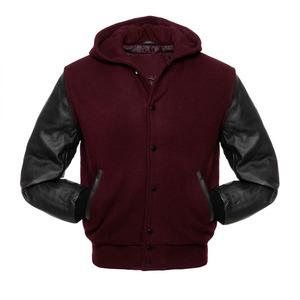 Vintage Customized Color Polyester/Cotton Sleeve <b>Baseball</b> <b>Bomber</b> <b>Jacket</b> Unisex Custom Front Embroidery Hooded Waterproof - Product Image 6