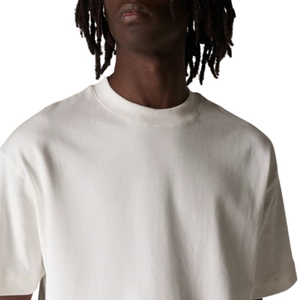 Camiseta de algodón extragrande de manga corta con cuello redondo para hombre, lisa, informal, al por mayor, OEM - Product Image 3