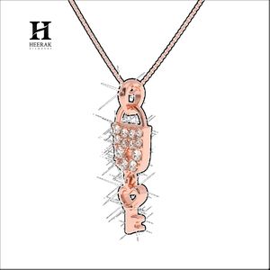 Collier pendentif cadenas et clé serti de diamants CZ, avec breloque cœur et clé, bijoux romantiques pour femme - Product Image 2