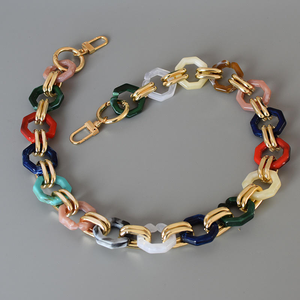 Women Acrylic Shoulder Bag <b>Strap</b> 59CM Chunky Resin Purse Handle Chain <b>Replacement</b> Square <b>Handbag</b> Chain - Product Image 3