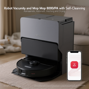 Robot Vacuum and <b>Mop</b> 8000Pa with Self-Cleaning Automatic Washing and Drying - Product Image 3