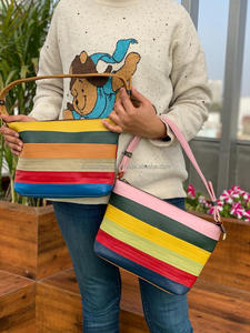 กระเป๋าถือหนังแท้สไตล์ตะวันตกดีไซน์ใหม่กระเป๋าสะพายข้างหลากสีสำหรับผู้หญิง - Product Image 4