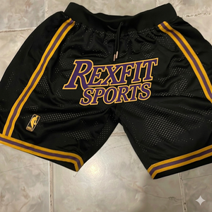 Shorts de basket-ball pour hommes Rexfit Sports, tissu en maille marron de qualité supérieure, respirant, pour la salle de sport, entraînement, design à rayures latérales, shorts pour hommes - Product Image 6