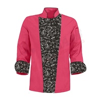 Vestes de cuisine respirantes à manches mi-longues pour cuisinier, serveur et serveuse, imprimées en noir et blanc, Cook-Cap