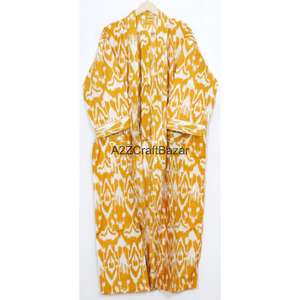 Kimono Informal 100% Algodón, Ropa de Dormir, Ropa de Playa, Diseño Floral Indio, Transpirable, de Secado Rápido, con Cordón Ajustable, para Verano, Invierno y Primavera - Product Image 1