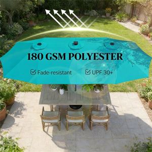 Ombrellone da Giardino Blu Senza Base, Eleganti Ombrelloni e Basi per Patio - Product Image 3