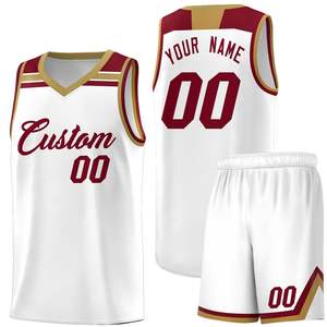 Uniforme de basket-ball pour hommes de bonne qualité, nouveau design, 100% polyester, respirant, antibactérien, évacuant l'humidité, logo sur le devant - Product Image 2