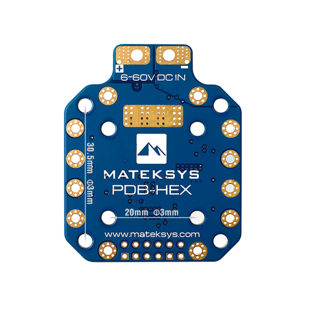 Matek PDB-HEX Plastic Coreless Power Distribution Board 12S 5A 5V 9V 12V BEC Power Module 30.5x30.5mm Vehicles Remote Control