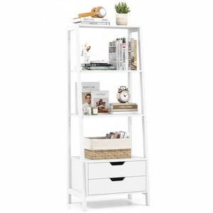 Estantería Duradera de 4 Niveles con Cajón, Estantería Moderna de Madera Rústica Marrón para Dormitorio, Sala de Estar, Estante de Almacenamiento con Cajón - Product Image 2