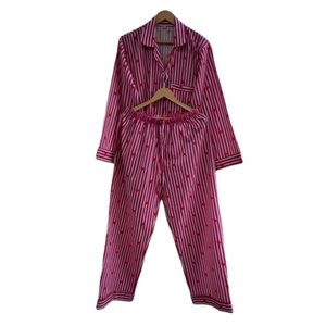 Conjunto de Pijama de Verano de Algodón con Estampado Floral Hecho a Mano para Mujer, Suave, Transpirable, de Secado Rápido, Informal, de Lujo, Ropa de Dormir - Product Image 1