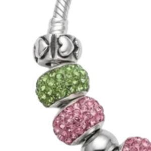   Pulsera Elegante de Moda 2026 Boule Skyline Fireball con Cuentas de Cristal Rosa, Joyería Personalizada para Mujer, Pulsera con Dijes de Hermandad - Product Image 3