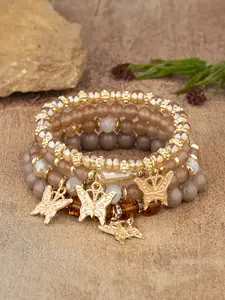 Bestone Neues böhmisches Armband Kreativer Damen schmuck Schmetterlings kristall Mehr schicht iges Perlen-Mode armband