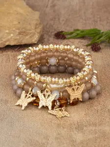 Bestone 2023 nueva pulsera Bohemia, joyería creativa para mujer, pulsera de moda con cuentas multicapa de cristal de mariposa