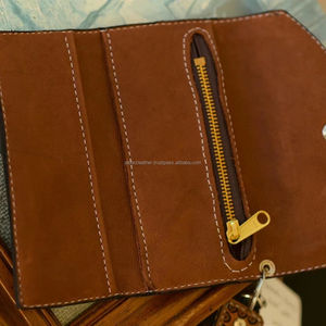 Genuine <b>Leather</b> Vintage Wristlet Clutch <b>Purse</b> Pouch Brown Wallet Carving Tooled Western Tassel Embroidery GEOMETRY Pattern - Product Image 4