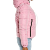 Veste matelassée d'hiver décontractée pour femme - Conception légère et respirante avec logo frontal, doublure en nylon, vêtement de voyage chaud en polyester
