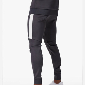 Jogging pour hommes de qualité supérieure, coupe classique, taille élastique et panneau latéral contrastant en blanc avec poches – Vente en gros - Product Image 2