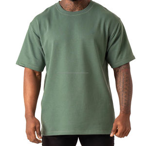 T-shirt en coton 100 % pour homme, coupe ample, imprimé, oversize, délavé à l'acide, noir, longueur longue, tricot léger, grande taille, vente en gros - Product Image 6
