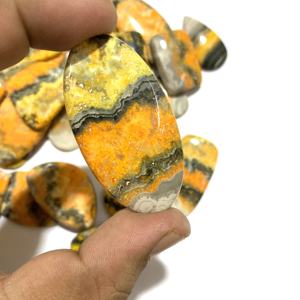 Pierre précieuse cabochon 100 % naturelle de haute qualité, motif abeille, pour la fabrication de bijoux, approuvée par un tiers, pierre naturelle de qualité supérieure - Product Image 3