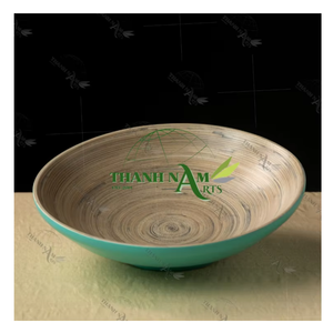 Handmade Natural Bamboo Plate Classic Party Bowl Set Eco-Friendly Disposable Reusable From Vietnam Manufacturer - Product Image 1