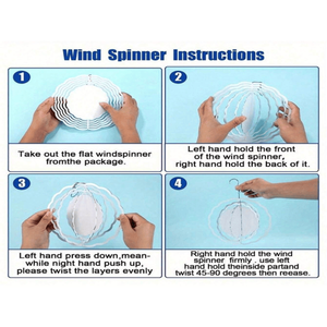 เครื่องปั่นด้ายพลังจลน์กลางแจ้งขนาด25.4ซม. ประติมากรรมลมผีเสื้อสีฟ้าสไตล์คลาสสิกเครื่องประดับสวนโลหะ3D ขนนกสำหรับตกแต่งสวน - Product Image 5