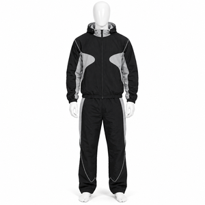 Elson Sports fabrica chándales cortavientos de nailon 100% ligeros, de color sólido, para hombre, con logotipo personalizado, en venta. - Product Image 5