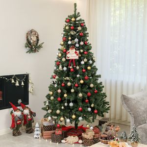 Albero di Natale Artificiale Floccato da 210 cm con 1346 Punte di Rami e Base in Acciaio (Per Interni/Esterni) - Product Image 2
