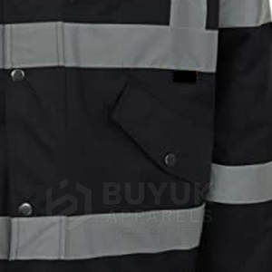 Chaqueta de Seguridad Reflectante Impermeable y Transpirable de Alta Visibilidad, 100% Poliéster, con Paquete de Respirador para Obras de Construcción Industrial - Product Image 5