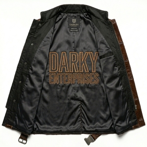 Custom Mens Brown Hairon <b>Leather</b> <b>Jacket</b> Supplier Wholesale Studded Longline Cowhide Outerwear Factory Exporter Manufacturing - Product Image 4