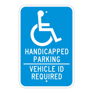 Panneau de signalisation pour parking handicapés Brady Outdoor - Panneau de signalisation routière en PC imprimé UV - Product Image 3
