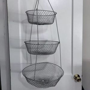 Multifunctional Iron Metal Wire <b>Mesh</b> Hanging Fruit <b>Basket</b> Kitchen Rack for Cabinet Door <b>Storage</b> Versatile <b>Storage</b> <b>Basket</b> - Product Image 1