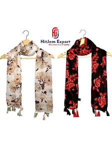 Luxury Printed Long <b>Scarf</b> Soft Fabric Head <b>Scarf</b> Custom Branding White Label Low MOQ OEM ODM Textile Manufacturer - Product Image 2