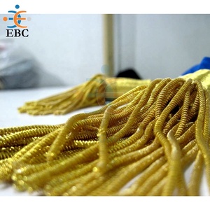 Viền Tua Rua Vàng Thỏi Bán Buôn Viền Tua Rua Chất Liệu Trang Trí Dây Vàng Thỏi Sợi Sáng Bóng Pháp OEM Tùy Chỉnh - Product Image 2