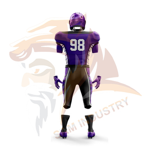 ชุดยูนิฟอร์มอเมริกันฟุตบอลคุณภาพสูงสำหรับเยาวชน พร้อมปักชื่อ โลโก้ และสีตามสั่ง - Product Image 3