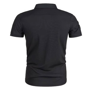 Chemise de sport pour homme, rose, manches courtes, piqué, spandex/coton, anti-rides, écologique, respirante, coupe classique, couleur unie - Product Image 2