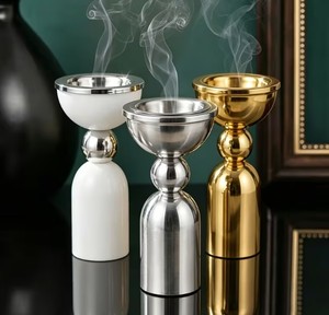 Brûleur d'encens en métal écologique en bois de santal et lavande de Mabkhara pour une fragrance aromatique toute saison et une décoration intérieure - Product Image 2