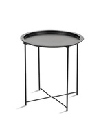 Table basse ronde en métal moderne haut de gamme tendance pour salon, plateau pliable simple, table d'appoint de canapé de loisirs
