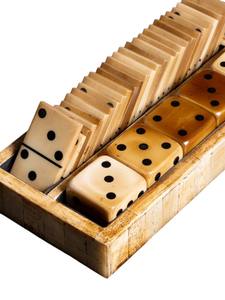 Ensemble de dominos et de dés en résine d'os antique de luxe pour enfants et adultes, jeu de société classique pour l'intérieur, cadeau idéal - Product Image 3