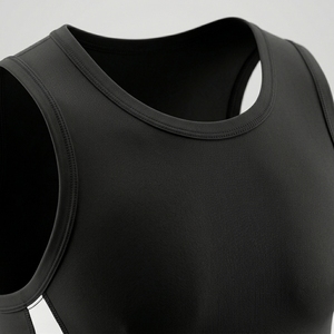 Custom logo Running Vest Performance O Neck Quick Dry Sport tanktop <b>Mens</b> Gym Sleeveless Training Vest <b>Singlet</b> - Product Image 2