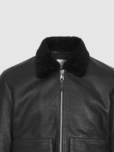 Men's Cowhide Leather <b>Aviator</b> <b>Jacket</b> Vintage Flight Bomber Warm <b>Shearling</b> OEM Sample Service Available Worldwide - Product Image 6