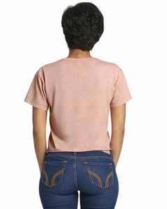 Women's Pink <b>Crop</b> <b>Top</b> Crew Neck <b>Short</b> <b>Sleeve</b> Regular Fit Casual T-Shirt 100% Cotton Jersey Spring Summer Wear - Product Image 4