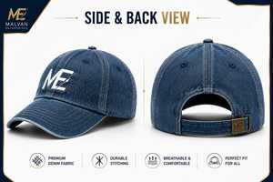 Gorra de Béisbol de Mezclilla Elegante y Moderna, 6 Paneles, Ajustable con Hebilla Metálica, Unisex, Casual, 100% Algodón, con Pedrería, Talla Única - Product Image 2