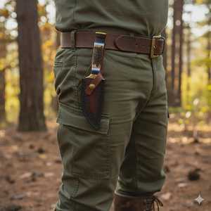 Couteaux de chasse 100% acier Damas de qualité supérieure avec manche en bois de cerf, prix raisonnable, séchage rapide, pour le camping, haute qualité - Product Image 3
