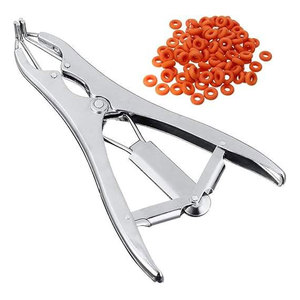Pinzas de Castración Reutilizables Profesionales Elastrator Hechas de Acero Inoxidable Alemán con Aplicador de Anillo de Goma para Ovejas y Cabras - Product Image 6