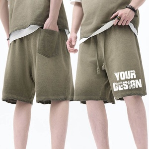 Custom Casual Breathable Men's Cotton Sweat Shorts Design Drawstring Waist OEMODM Factory Supply - Product Image 1