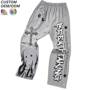 Pantalon de sport pour enfants avec logo personnalisé, automne, printemps, hiver, 100% coton, pantalon de survêtement décontracté à jambes larges pour petits enfants, séchage rapide, ODM - Product Image 1