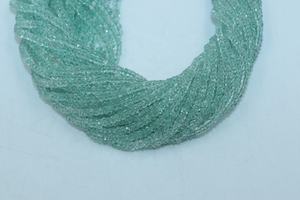 Cuentas facetadas de esmeralda natural rusa AAA de 3-4 mm, hilo de 16 pulgadas, peso personalizable, collar/brazalete/pendiente minimalista - Product Image 3