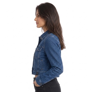 Veste en jean pour femme, collection hiver 2026, en coton imprimé, design personnalisé, respirante, prix raisonnable, vente en gros - Product Image 6